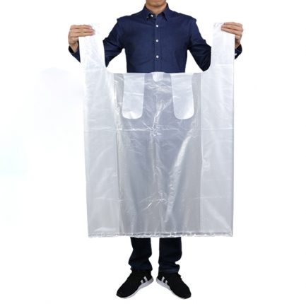 White Big Vest Style Large Plastic Bags Carrier Poly Bags