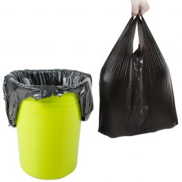 Trash Bags Black Vest Plastic Bag Indoor Garbage Can Liners Polybags