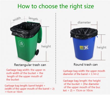 Trash Bags Black Heavy Duty Garbage Can Liners