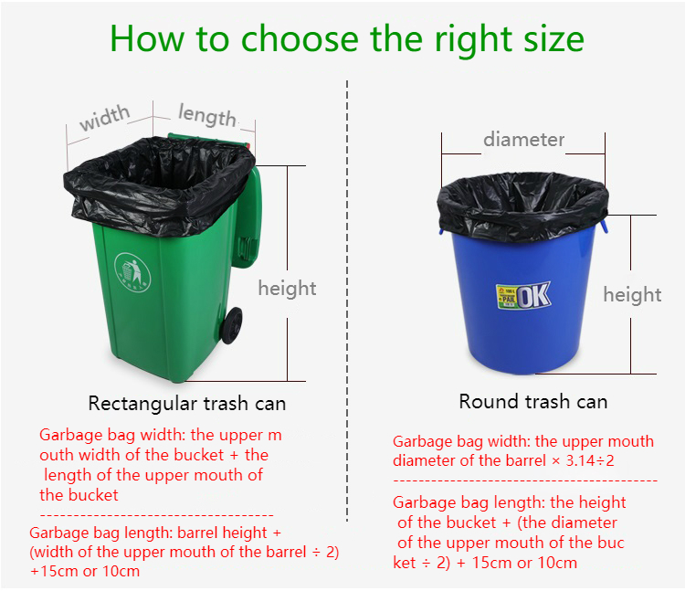 Trash Bags Black Vest Plastic Bag Indoor Garbage Can Liners Polybags -  UZBAG Store