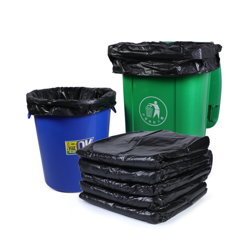 Trash Bags Black Heavy Duty Garbage Can Liners (50 Count) - UZBAG