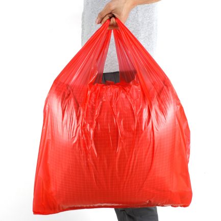 Red Big Vest Style Large Plastic Bags Carrier Poly Bags
