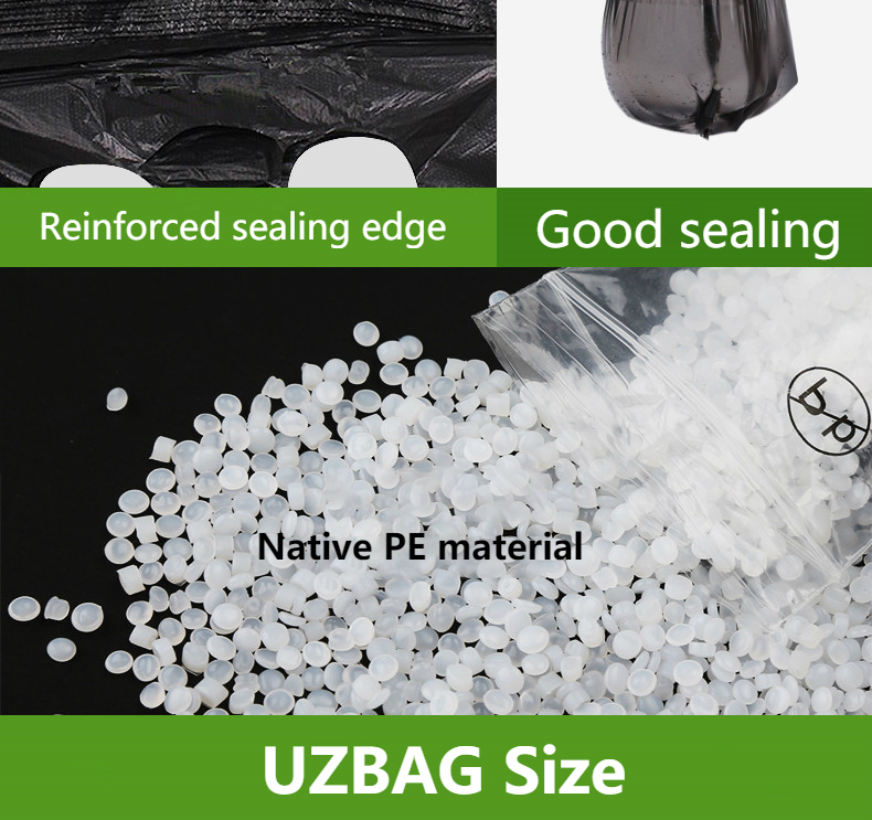 Trash Bags Black Vest Plastic Bag Indoor Garbage Can Liners Polybags -  UZBAG Store